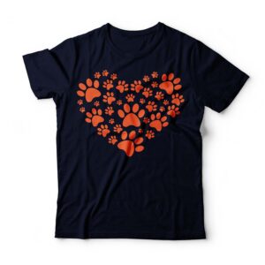 Dog Foot Print Heart Art